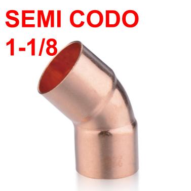 SEMICODO DE COBRE 45° 1 1/8"