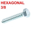 [TEXA14X2RF] TORNILLO  CABEZA HEXAGONAL 1/4X2" TIRAFONDO PARA CHAZO 3/8