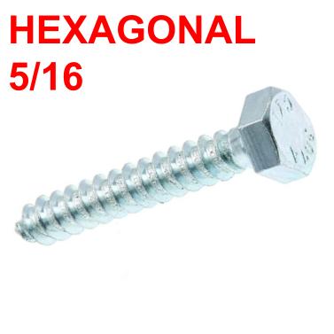 TORNILLO CABEZA HEXAGONAL 1/4X1.1/4" TIRAFONDO PARA CHAZO 5/16