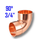 [CC34] CODO DE COBRE 90° 3/4"