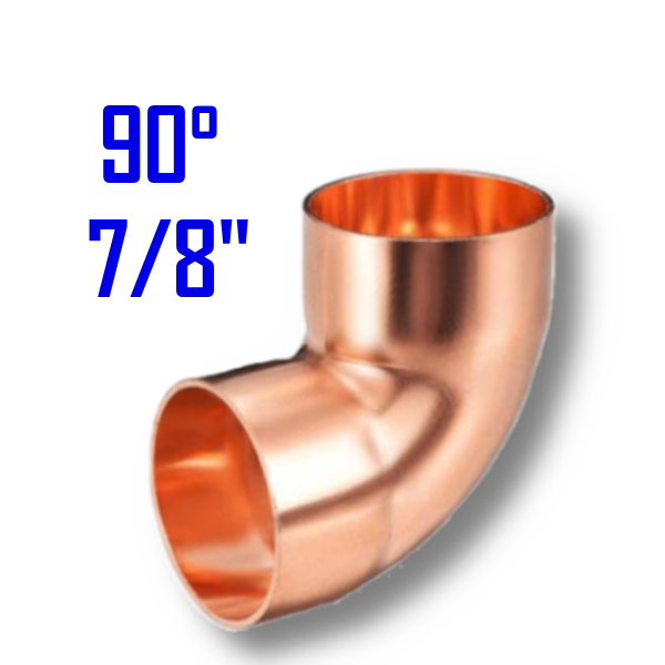 CODO DE COBRE 90° 7/8"
