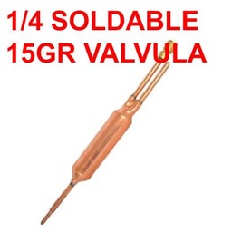 [DX15SV] FILTRO SECADOR 1/4" COBRE SOLDABLE  PEQUEÑO CON VALVULA 15gr